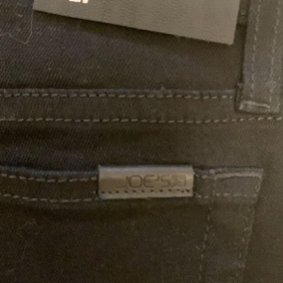 Joe’s brand new black jeans size 27 new with tag with leather design the front - Picture 11 of 14